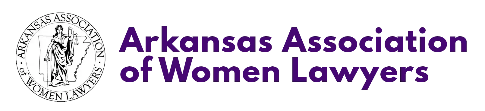 The logo for the arkansas association of women lawyers
